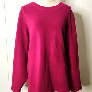 Lands End purple pullover lightweight fleece jacket size 20w.